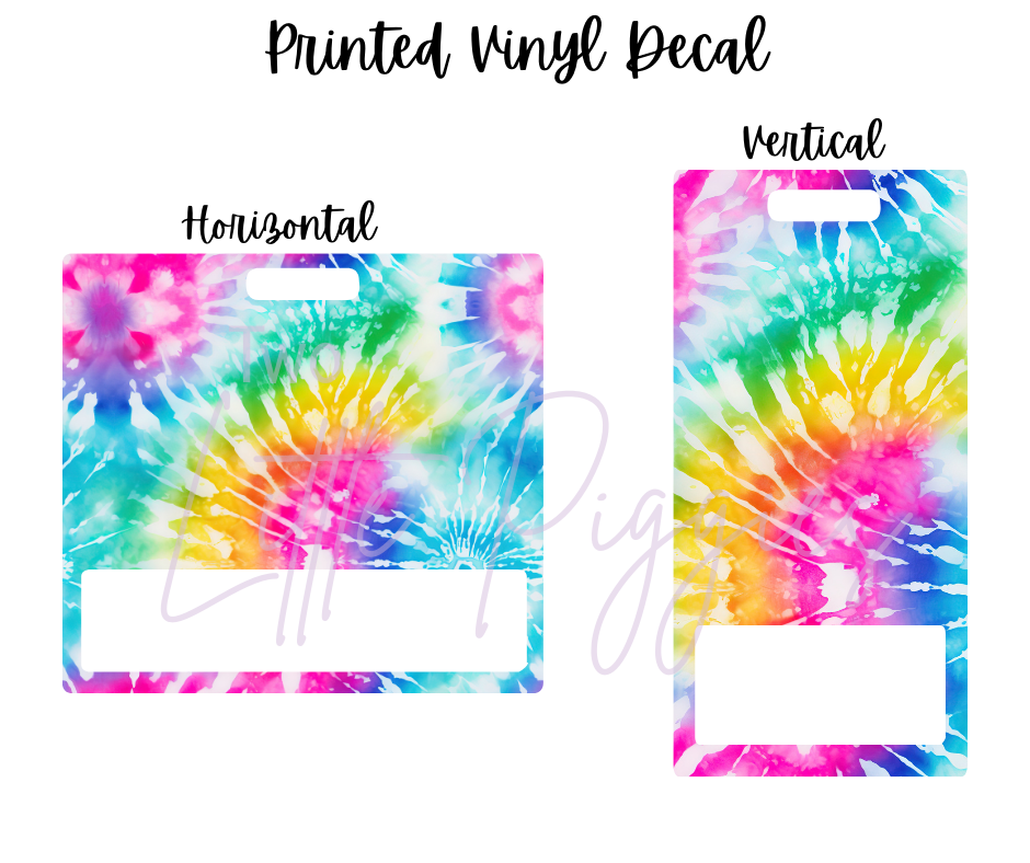 Printed Vinyl - Rainbow Tie Dye
