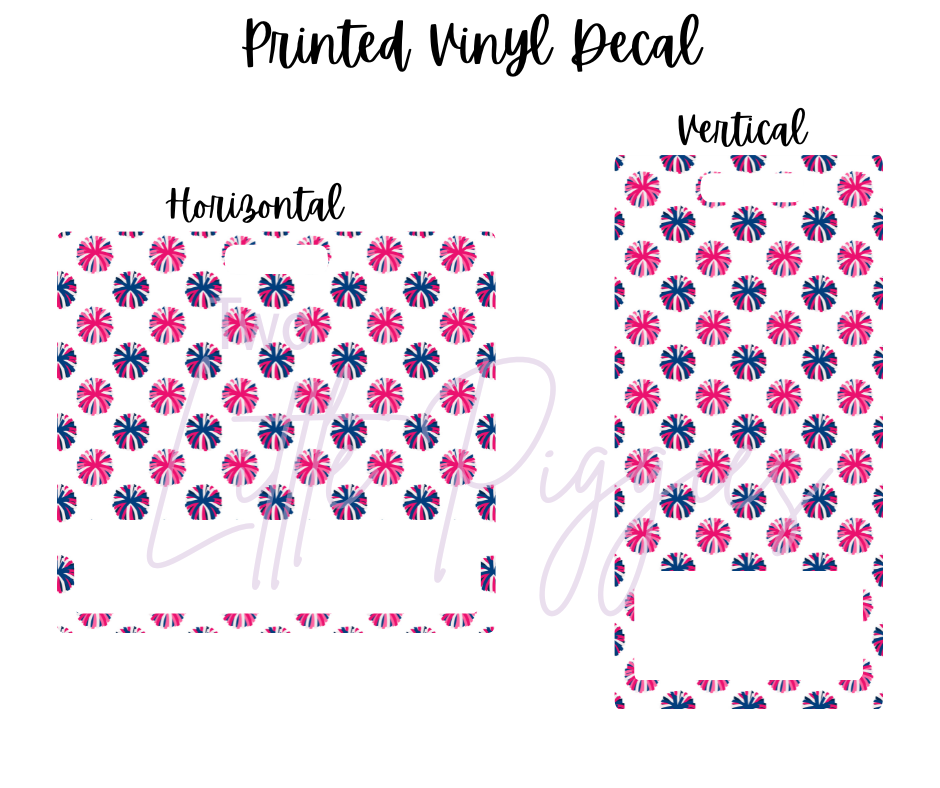 Printed Vinyl - Cheer - Pink and Navy