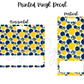 Printed Vinyl - Cheer - Blue and Yellow