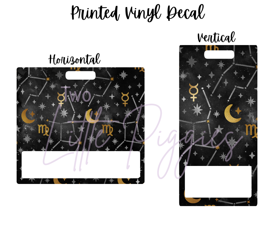 Printed Vinyl - Libra - Black and Gold