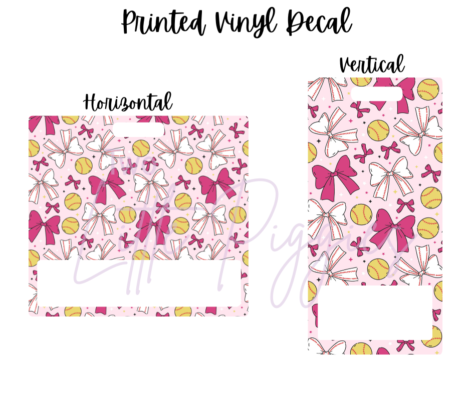 Printed Vinyl - Coquette Softball