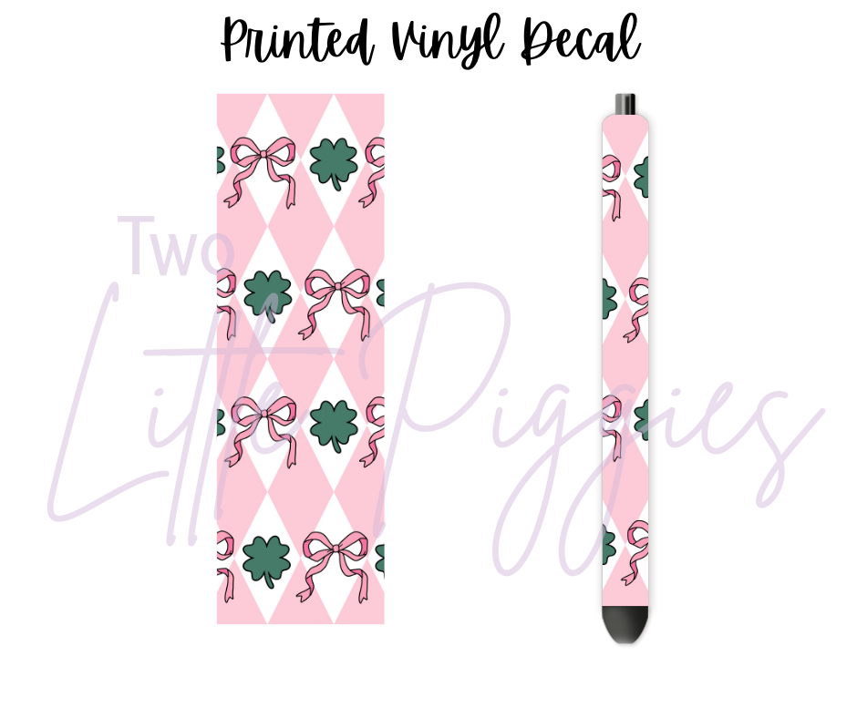 Printed Vinyl - St. Patrick's - Bows, Disco, and Balloon Dogs