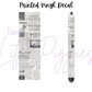 Printed Vinyl - Newspaper