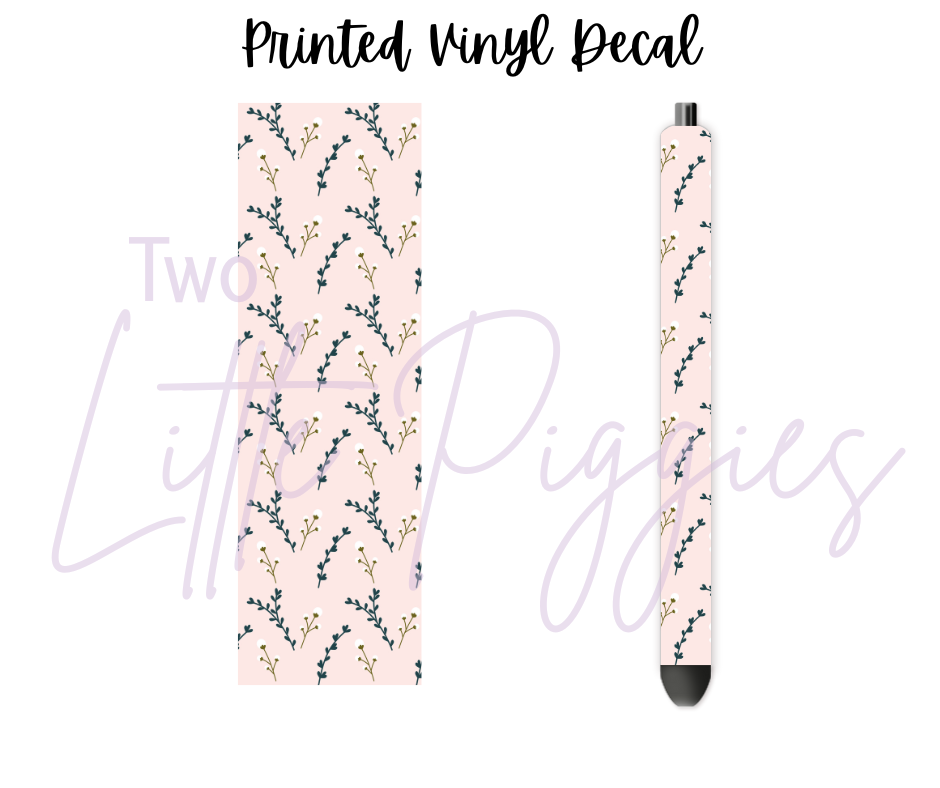 Printed Vinyl - Blue Mustard Floral