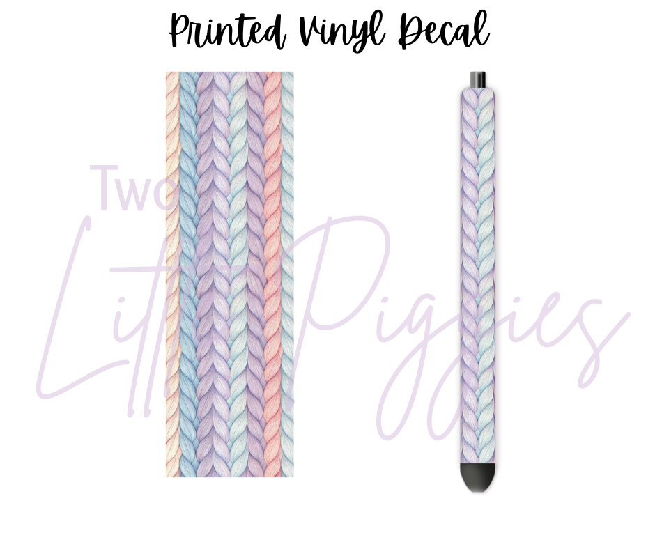 Printed Vinyl - Pastel Knit