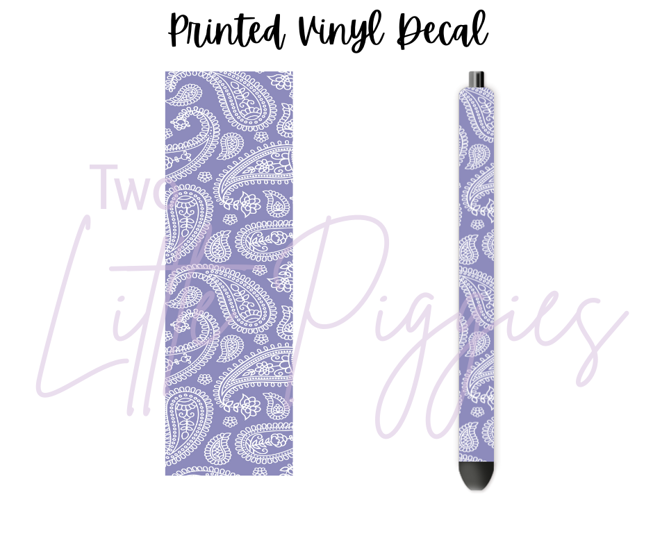 Printed Vinyl - Pastel Paisley