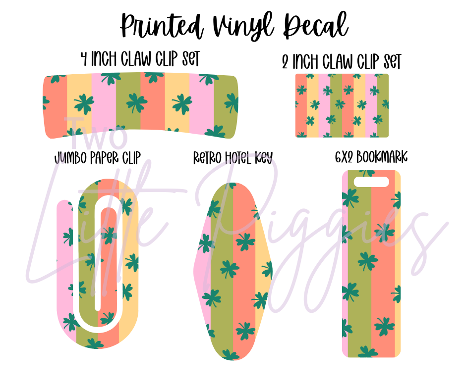 Printed Vinyl - St. Patrick's - Salmon and Green