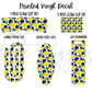 Printed Vinyl - Cheer - Blue and Yellow