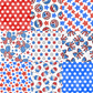 Printed Vinyl - 4th of July - Stars and Bows