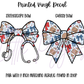 Printed Vinyl - Football and Bows