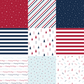 Printed Vinyl - Christmas - Navy and Berry