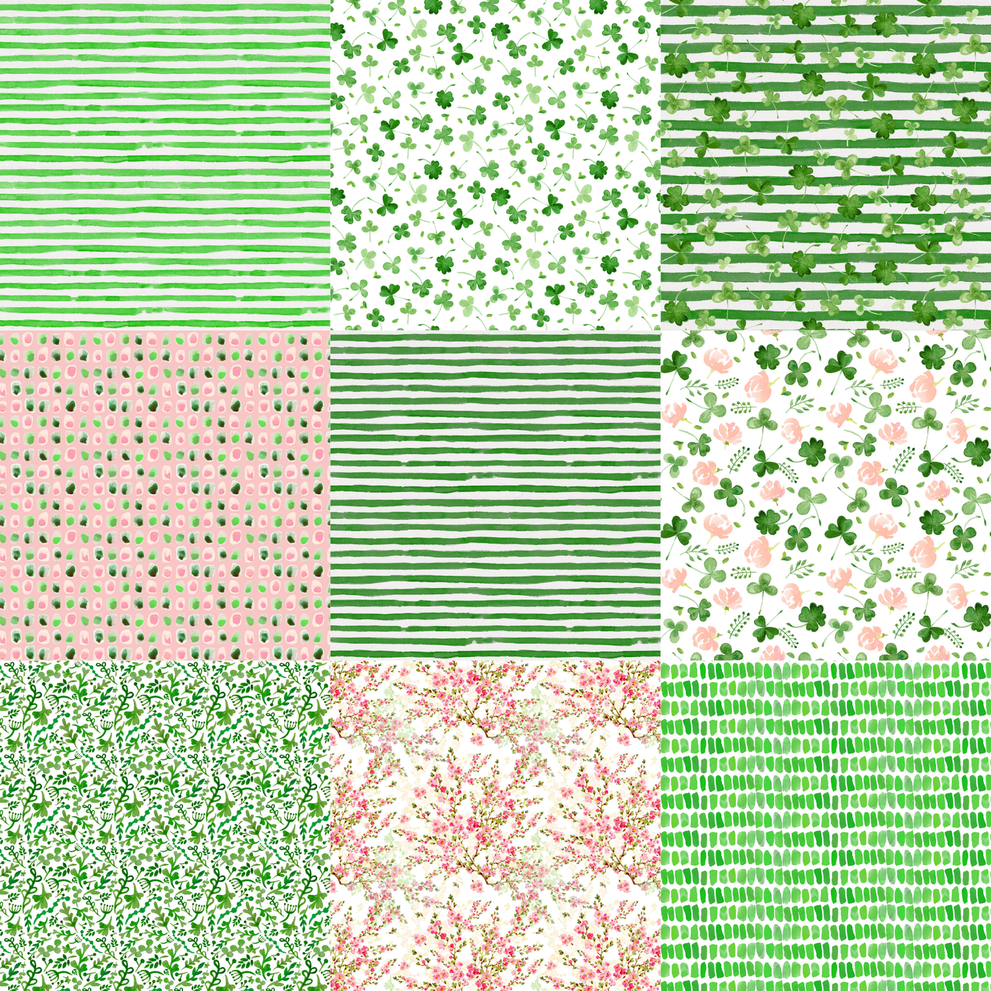 Printed Vinyl - St. Patrick's - Pink and Green