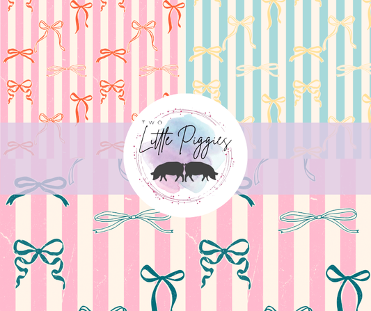 Printed Vinyl - Stripes and Bows