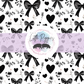 Printed Vinyl - Valentine - Black Bows
