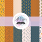 Printed Vinyl - Blue Mustard Floral