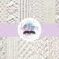 Printed Vinyl - White Knit Texture