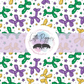 Printed Vinyl - Mardi Gras Balloon Dogs