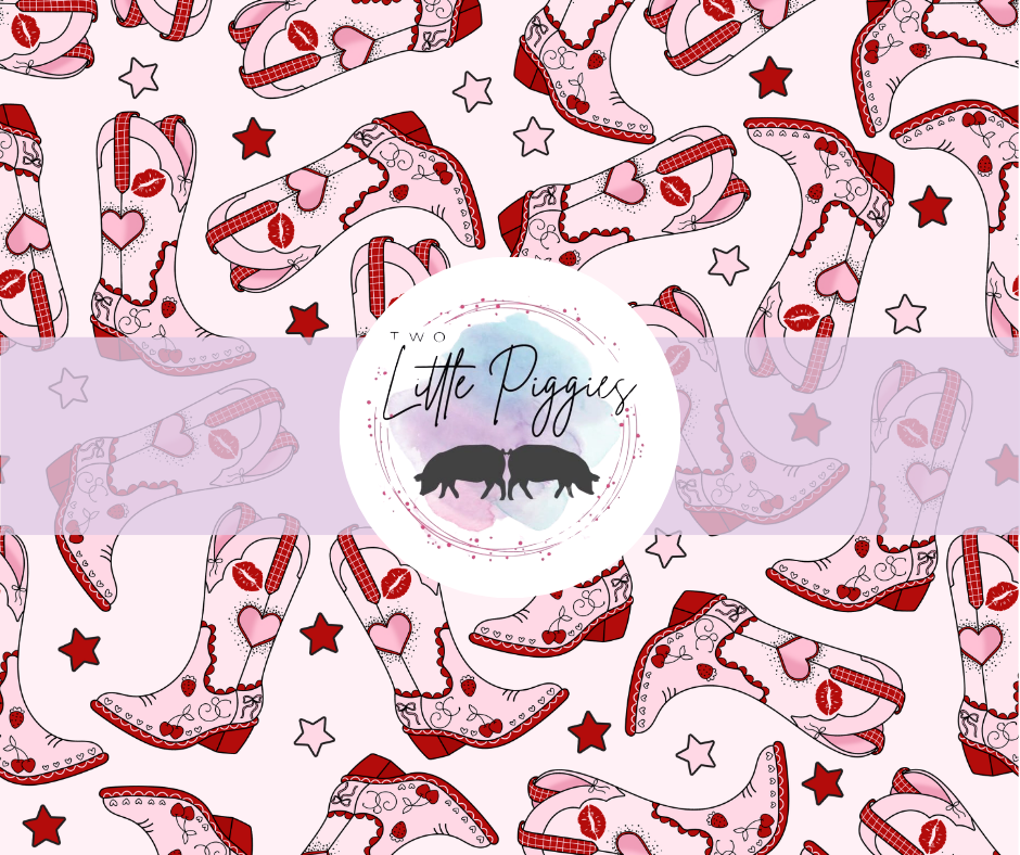 Printed Vinyl - 4th of July - Red Lover Cowgirl Boot