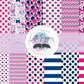 Printed Vinyl - Cheer - Pink and Navy