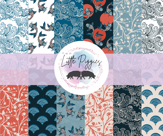 Printed Vinyl - Japanese Patterns