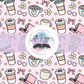 Printed Vinyl - Book and Coffee Girly