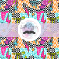 Printed Vinyl - Grunge Checkered Leopard