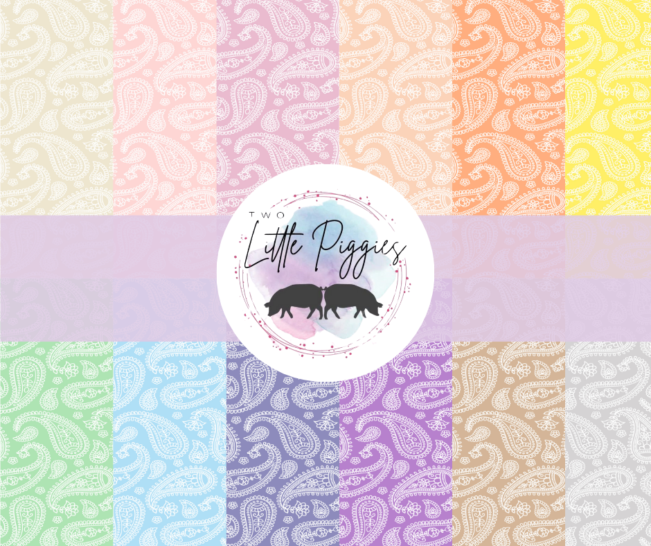 Printed Vinyl - Pastel Paisley