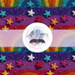 Printed Vinyl - Embroidered Rainbows