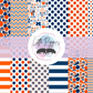 Printed Vinyl - Cheer - Navy and Orange