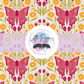 Printed Vinyl - Moths and Tulips