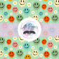 Printed Vinyl - Floral Melted Smiley