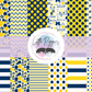 Printed Vinyl - Cheer - Blue and Yellow
