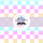 Printed Vinyl - Pastel Rainbow Checker