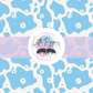 Printed Vinyl - Blue Cow Print