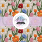Printed Vinyl - Embroidered Flowers