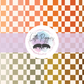 Printed Vinyl - Checkers - Boho Muted