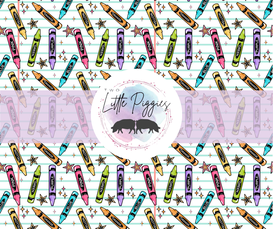 Printed Vinyl - Crayon Notebook