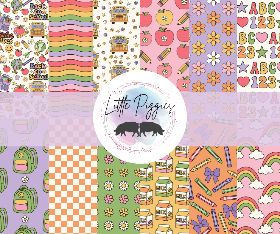 Printed Vinyl - Groovy Back to School