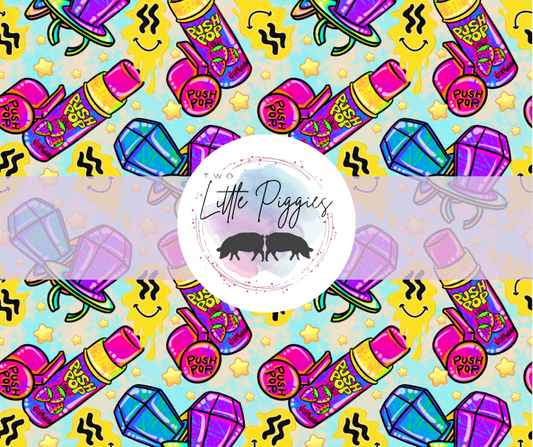 Printed Vinyl - 90's - Push Pops and Ring Pops