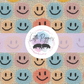 Printed Vinyl - Embroidered Smiles
