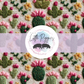 Printed Vinyl - Embroidered Cactus