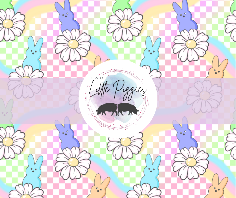 Printed Vinyl - Checkered Candy Bunny