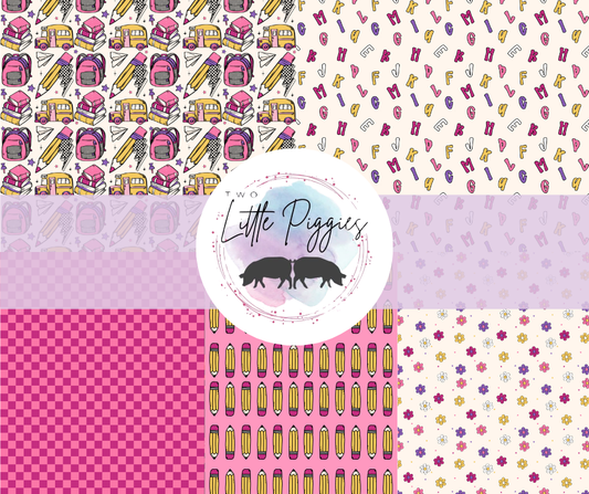 Printed Vinyl - Boho School Pink
