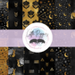Printed Vinyl - Aquarius - Black and Gold