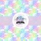 Printed Vinyl - Pastel Rainbow F*** on White Checker