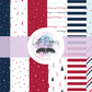 Printed Vinyl - Christmas - Navy and Berry