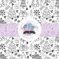 Printed Vinyl - Sassy Exclusive - Christmas Doodle