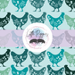 Printed Vinyl - Characters - Teal Chickens