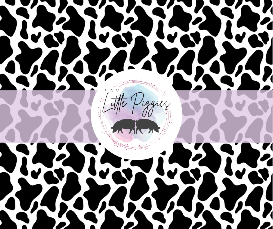 Printed Vinyl - Black Cow Print