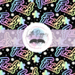 Printed Vinyl - Pastel Rainbow F*** on Black